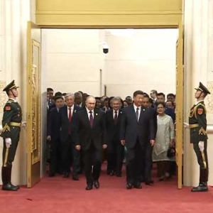 习近平和彭丽媛为出席第三届“一带一路”国际合作高峰论坛的国际贵宾举行欢迎宴会 ... ...
